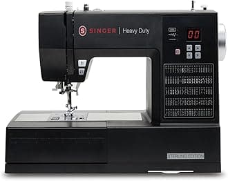 SINGER Heavy Duty 6600C Sterling Sewing Computerized Machine + Accessory | 100 Built-In Stitches Deliver 215 Stitch Applications| 60% More Power, 1100 Stitches/Min| Metal Frame, 6 One-Step Buttonhole