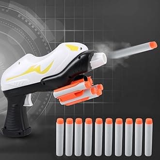 Storio Super Blaster Blaze Storm Soft Bullet Gun Toy with 10 Safe Soft Foam Bullets, Fun Target Shooting Battle Fight Game for Kids Boys (SMG4), Multicolor