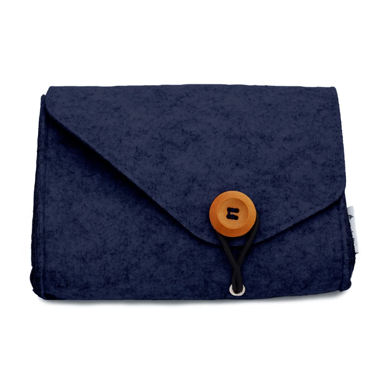 Small Felt Bag Organiser for Postcards Also Storage Bag or Make Up Bag (Blue)