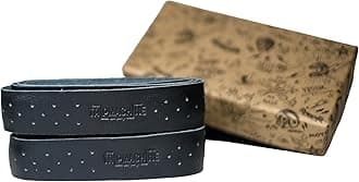 Trip Machine Company Motorcycle Handle bar Leather Grip Wraps - Universal Grips Accelerator Custom Cover wrap Set for Bike Handlebar (Black Perforated)