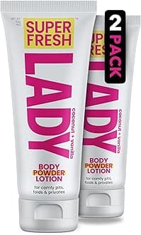 Lady Parts Whole Body Deodorant Lotion for Women - LOTION to POWDER for Privates & Full Body - Stop Odor Absorb Sweat & Stay Fresh - Aluminum Free Feminine Hygiene - Lightly Scented - 4oz (2PK)