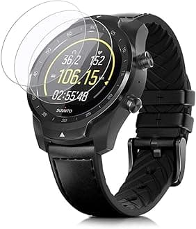 Universal Round Watch HD Screen Protector. Anti-Scratch, Anti-Fingerprint, Tempered Glass (34mm Diameter) (3 Pack)