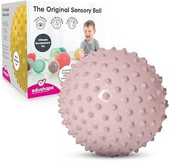 Edushape The Original Sensory Ball for Baby - 7" Baby Ball that Helps Enhance Gross Motor Skills for Kids Aged 6 Months & Up - Vibrant, Colorful and Unique Toddler Ball