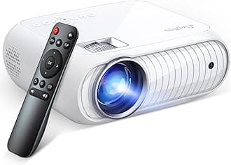 ELEPHAS Projector, Home Theatre projector 1080P Full HD Supported, Upgraded 12000 Lux Video Mini Projector Compatible with iOS/Android/Tablet/PC/TV Stick/USB/DVD/Game