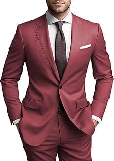 SHUZHXLZANGYMens Suits Regular Fit 2 Piece Suit for Men Wedding Prom Business Formal Suit