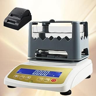 Digital Gold Purity Analyzer Meter ，K Value Tester & Density Meter for Gold Silver，Precious Metal Testing Machine ，Jewelry Tools，Electronic Purity Content Detector (WLD-600K+Printer)