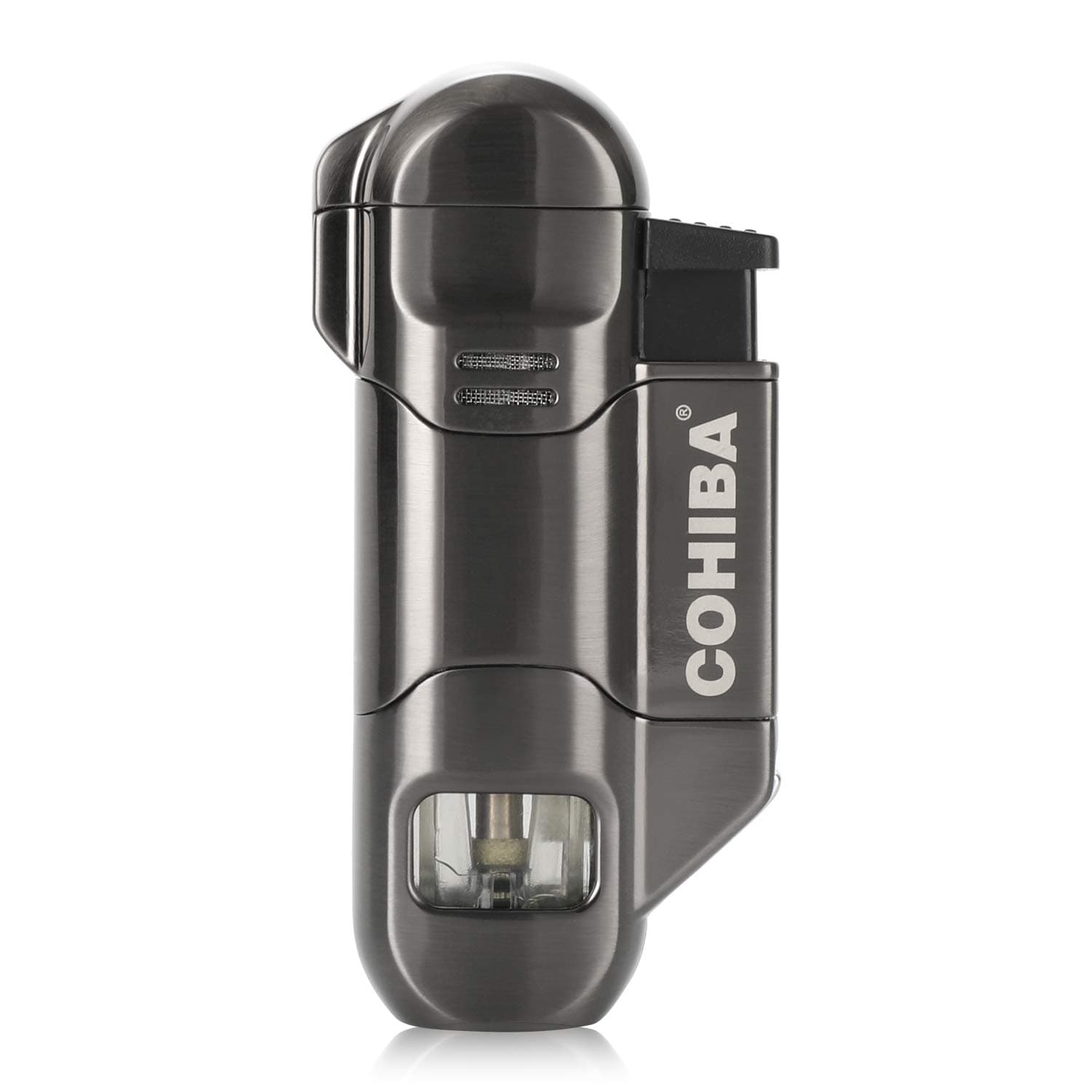 Lighter, Triple 3 Jet Flame Refillable Butane Torch Lighter with Punch