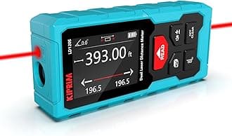 393ft Dual Laser Distance Measuring Tool LD120S, 120m Total Range, Electronic Level, Precise Measurements, and Pythagorean Function - Ideal for Construction, DIY, and Home Renovation