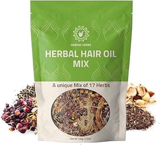 Herbal Hair Oil Mix Blend 17 Raw Herbs Blend Hair Oil Mix | Goodness of Ayurvedic Natural Herbs for Oil Infusion, Instant Premix for Hair Oil.