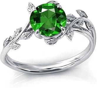 925 Sterling Silver Birthstone / Moss Agate / Opal Ring for Women, Christmas Rings, Engagement Ring, Wedding Ring for Mother Women