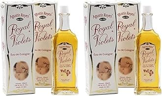 Royal Violets Eau de Cologne Gently and Refreshing for Baby Skin, Relaxing Aroma, 4-Pack of 5.0 FL Oz, 2 Glass Bottles