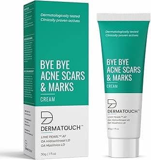 DERMATOUCH Bye Bye Acne Scars & Marks Cream | Acne Scars Corrector | Formulated Specially to Address Scars & Marks | Suitable For All Skin Types | 30g