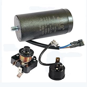 QL2-7.1 Refrigerator Compressor Starter Relay + 1/2hp Round Protector + 80uf Capacitor Replacement Accessories
