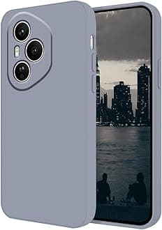 Compatible with Honor 400 Pro Case Silicone with Soft Microfiber Lining, Phone Case for Honor 400 Pro Slim Dark Green Shockproof Bumper Cover (Grey)