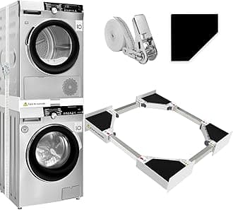 Kiss Core 29 inch Washer Dryer Stacking Kit, Universal Stacking Kit for Washer and Dryer, Adjustable 29"/28"/27"/26"/25"/24" Washer and Dryer Stacking Kit with Ratchet Strap