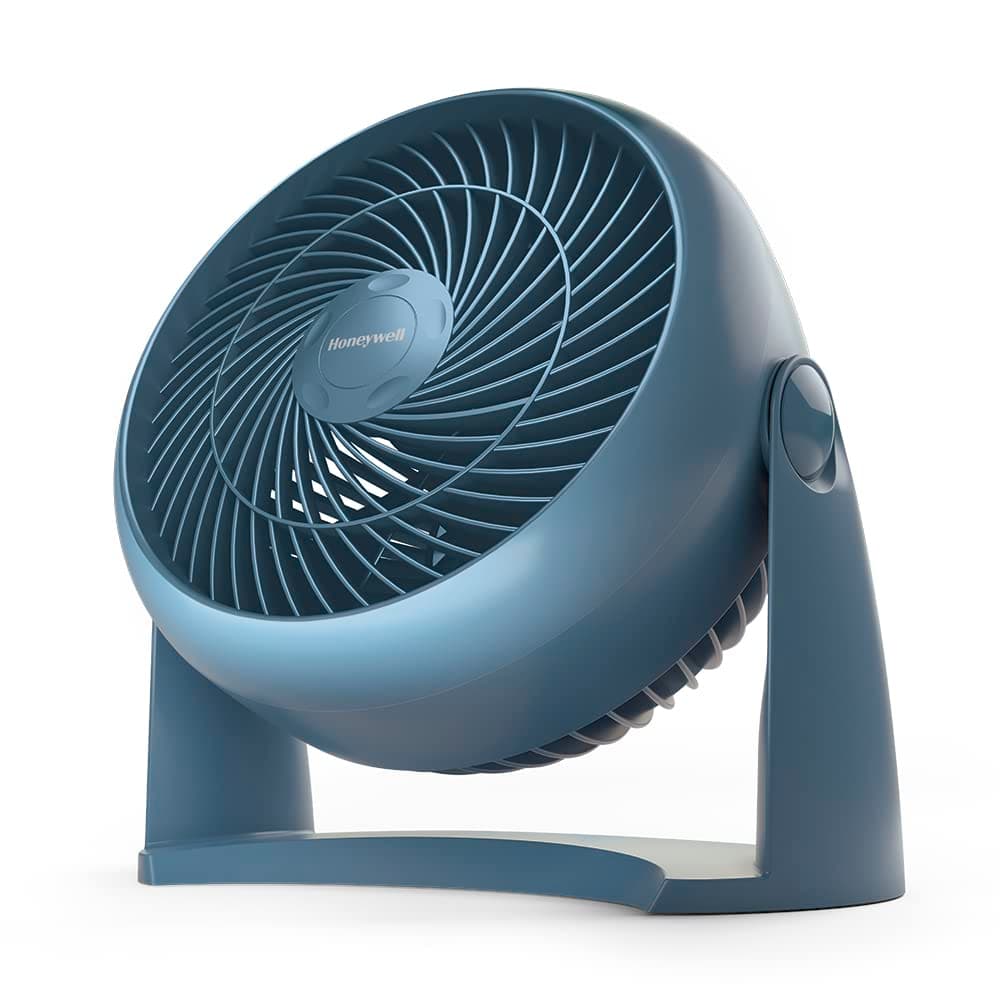 TurboForce Power Fan (Quiet Operation Cooling, 90° Variable Tilt, 3 Speed Settings, Wall Mount Feature, Table Fan) HT900NE1 - Blue