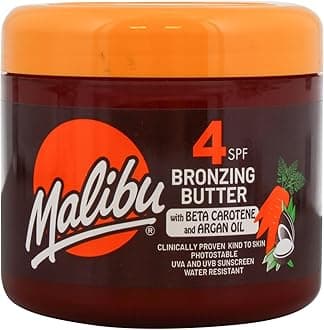 Malibu Sun SPF 8 Bronzing Tanning Body Butter with Beta Carotene and Coconut ...