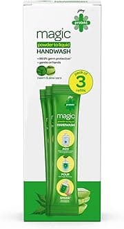 Godrej Protekt magic Powder-to-Liquid Handwash - 3 Refills | 27g (makes 200ml per refill)