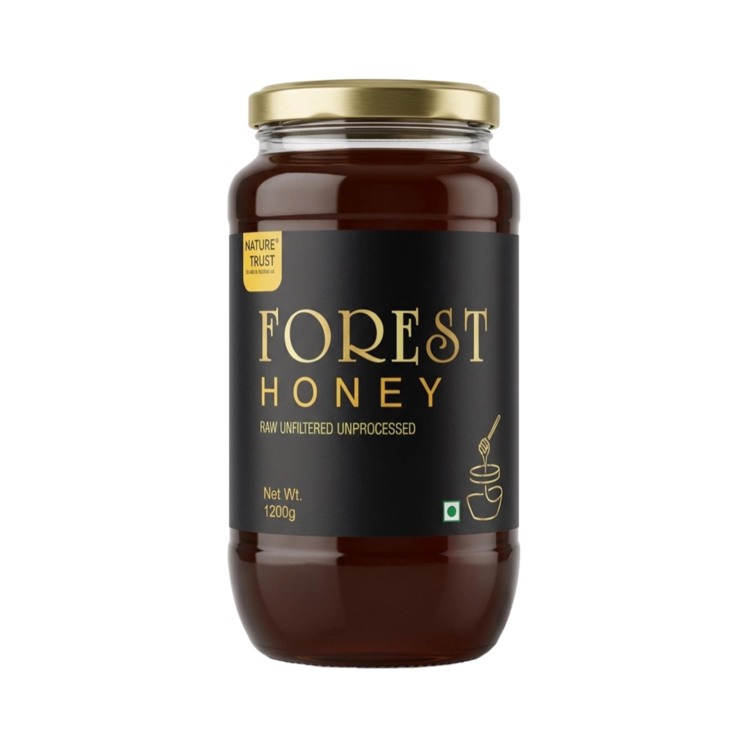 - Raw Forest Honey,1200 Gram, Wild, Unprocessed, Unheated, Non Pasteurized, Original Honey 100% Pure and Natural (1.2 Kg)