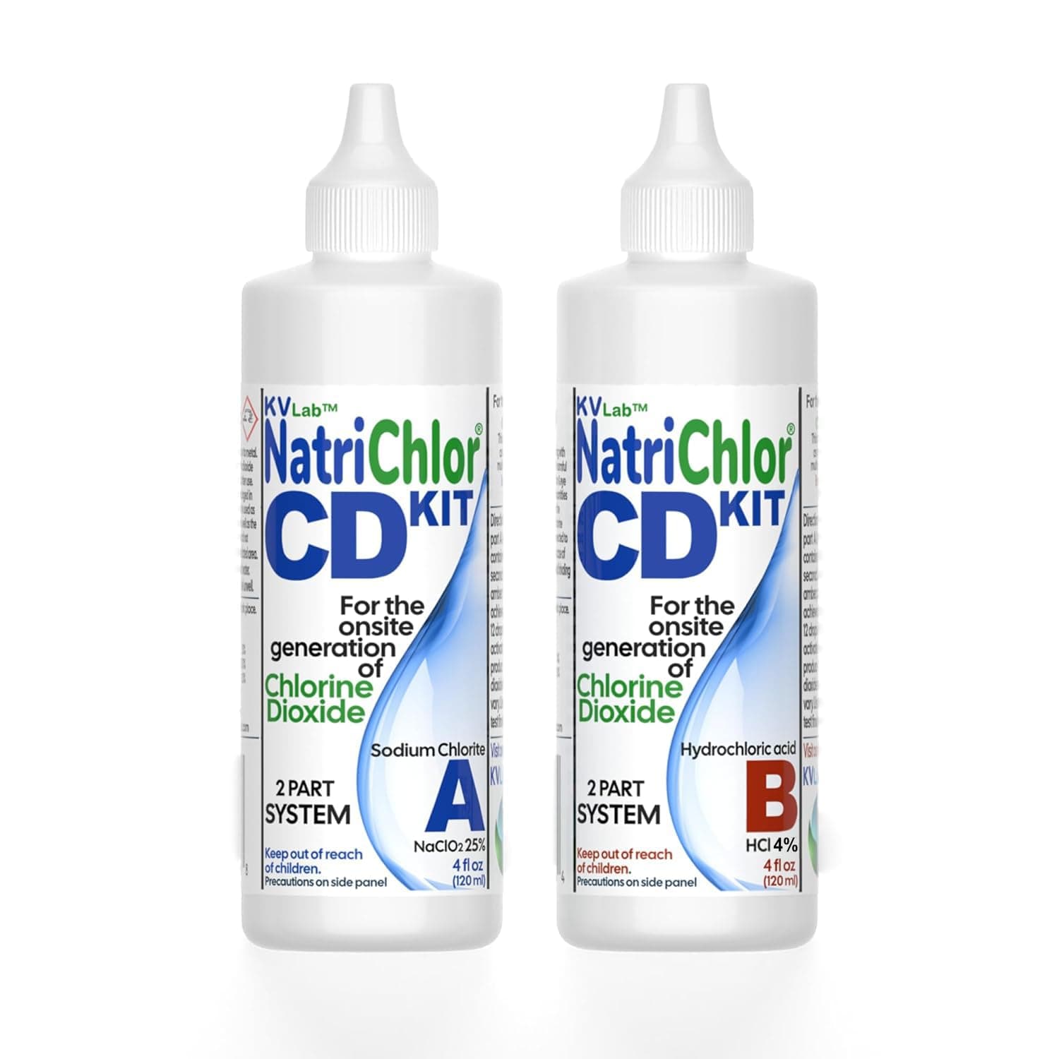 CD Set w/Accu-Drop Bottles HCL Extra Large Size (8 oz Total)