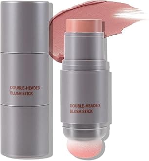 Boobeen Cream Blush Stick, Double-head, Lightweight Long-lasting Color Natural Blush Makeup Stick, Multi Face Blush for Cheek, Lip and Eye, Dewy Finish for All Skin Tones