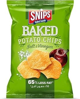 SNIPS Salt & Vinegar Potato Chips Tangy & Crispy Potato Snack with Bold Vinegar Flavor, 35 grams