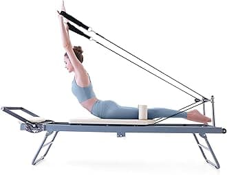 ArkantosFoldable Pilates Reformer, Pilates Machine & Equipment for Home Use and Gym Workout, Suitable for Beginners and Intermediate Users