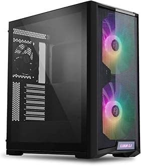 Lian Li Alloy Steel Lancool 215 X Mid Tower Computer Case/Gaming Cabinet-Black I Support E-ATX/ATX/M-ATX/Itx Motherboard I 2 X 200 Mm Argb Fans(Front) I 1 X 120 Mm Fans(Rear)