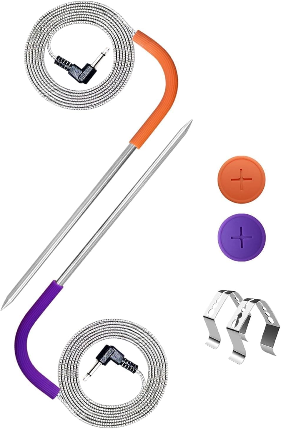 [Upgraded] 2-Pack Replacement Meat Probe for Pit boss Pellet Grill and Pellet Smoker, Temperature Probes Replacement Parts 3.5mm Plug Thermometer Smoker Temp Accessories