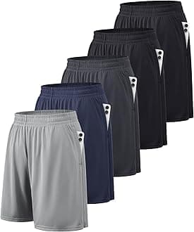 Athletic Shorts for Men with Pockets and Elastic Waistband Quick Dry Activewear