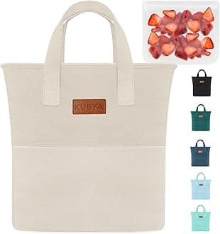 Lunch Box for Women, Lunch Bag for Women Men Adult Simple Lunchbox Reusable Lunchbag Insulated Lunch Boxes Large Capacity Cute Lunch Tote Bag, with Food Storage Bags for Work, Office or Picnic