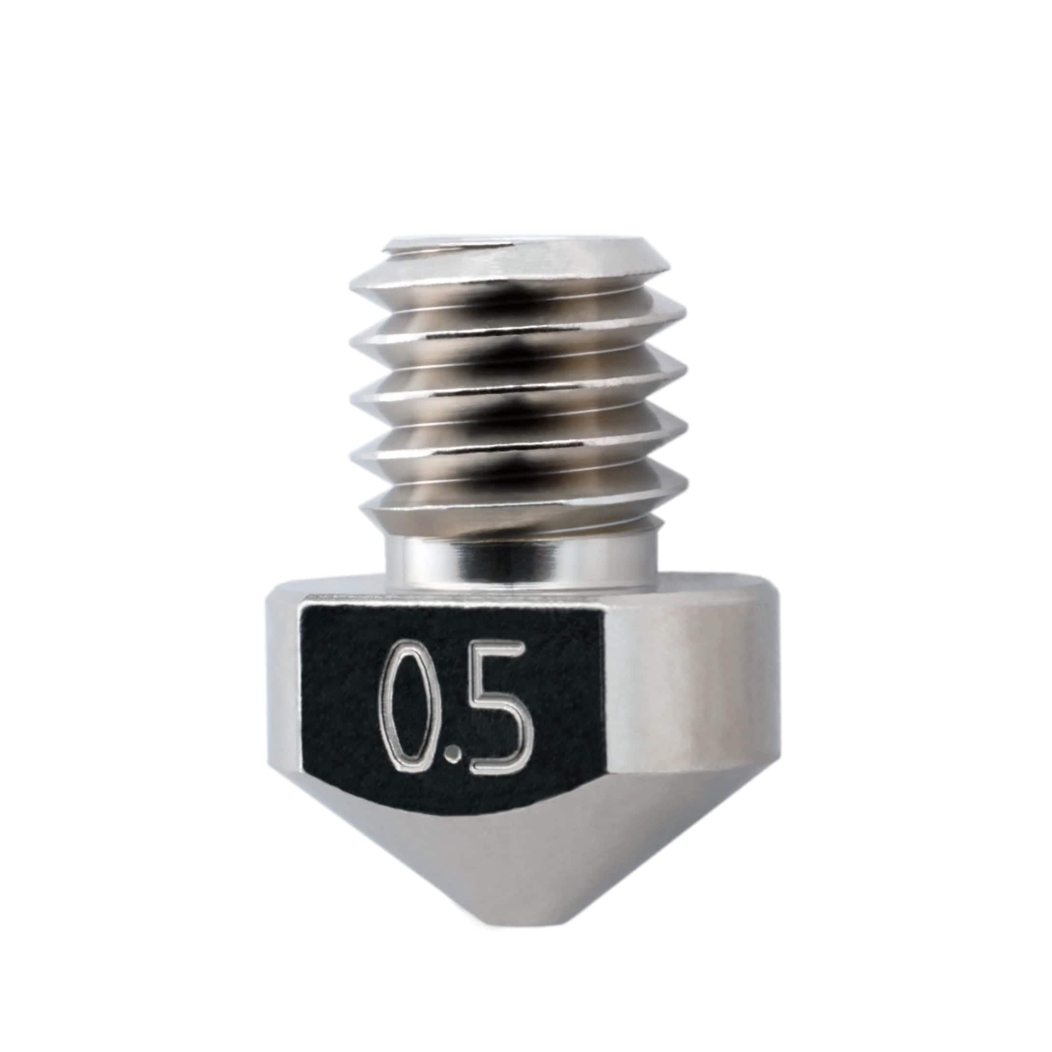 Micro Swiss Plated Nozzle for LulzBot TAZ 5, LulzBot Mini, Hexagon Hotend Style .5mm