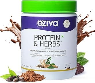 Protein & Herbs, For Men (23G Whey Protein, 5.5G Bcaa & Ayurvedic Herbs Like Ashwagandha, Chlorella & Musli) For Better Stamina & Lean Muscles, Chocolate, Certified Clean, 500G