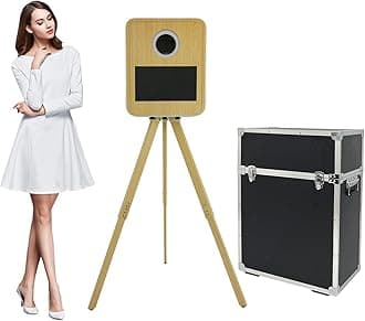DOEL Photo Booth Machine，Portable Photo Booth with 15.6” Touch Screen, Vintage Photo Booth Machine with RGB Ring Light, Ideal for Weddings, Parties, Celebrations, and Events Rental
