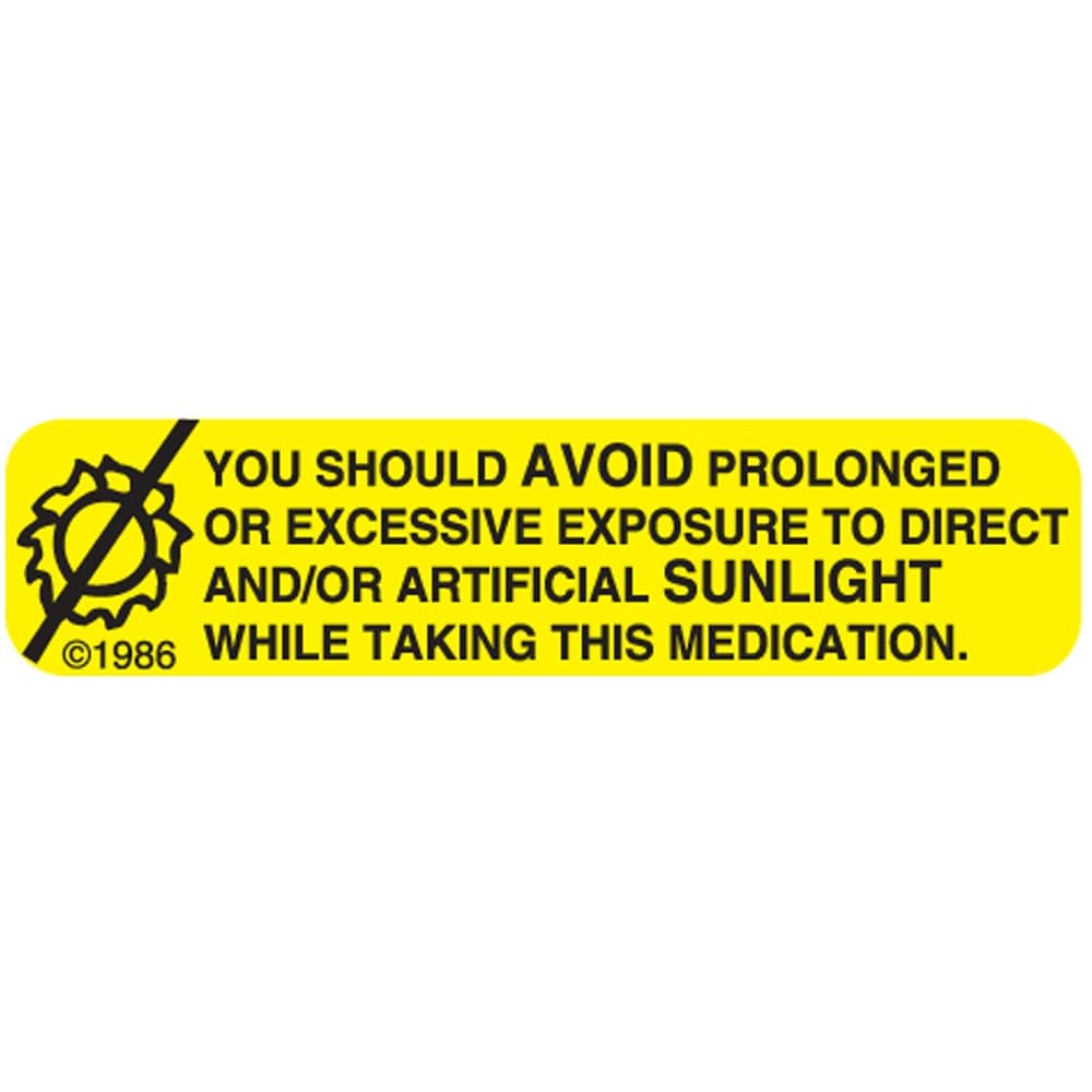 11-X "You Should Avoid" Permanent Paper Label, 1 9/16" x 3/8", Yellow, Pack of 1000