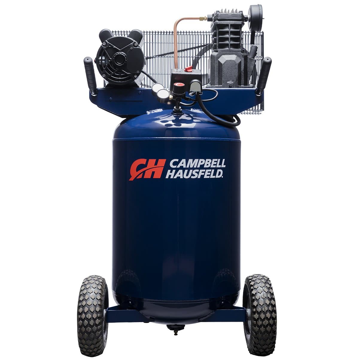 CAMPBELL HAUSFELD 30 Gallon Vertical Air Compressor, Portable, Single Stage, Dual Voltage, 2 HP Air Compressor, Ideal for Workshops and DIY Projects, Efficient and Reliable Performance.