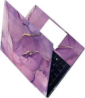 Full Laptop Skin Stickers HD Quality Sticker for Laptops Upto 15.6" (Dustproof|Waterproof|Scratchproof|Reusable) - PRPL Marble FL Ron