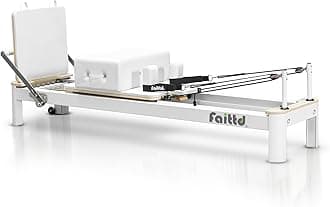 Aluminium Pilates Reformer,Pilates Reformer Equipment with Reformer Accessories, Reformer Box, Padded Jump Board, Reformer Pilates Machine for Home Workouts