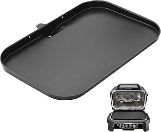 Grill Griddle Plate XSKGRIDLXL Griddle Pan for Ninja Woodfire Pro XL OG800 OG900 Series, Heavy-Duty Non-Stick Griddle Pan with Oil Hole, Ninja Grill Flat Top Griddle Plate Accessories OG850 OG951