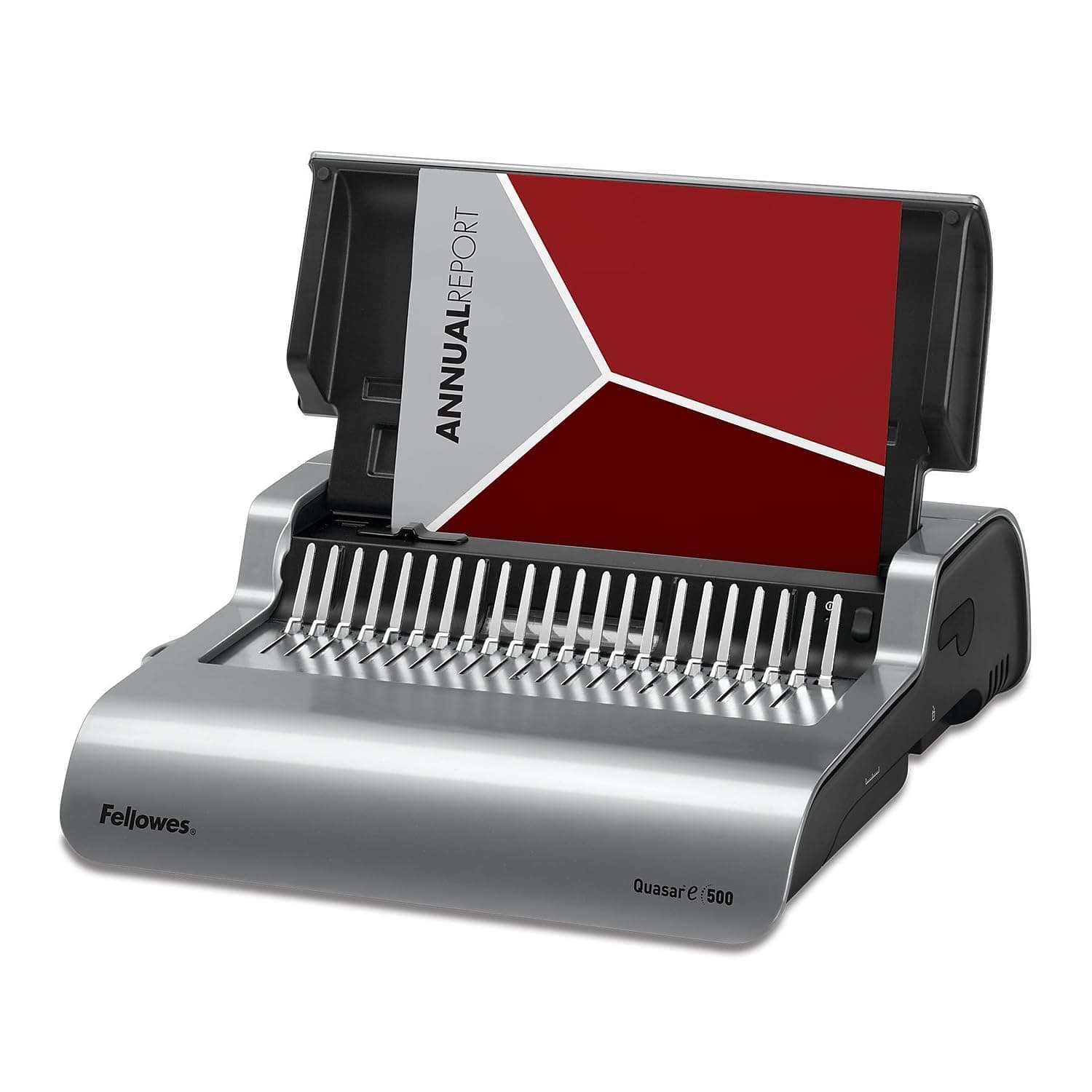 5216901 Quasar 500 Electric Comb Binding System, 16 7/8 x 15 3/8 x 5 1/8, Metallic Gray, Alloy Steel