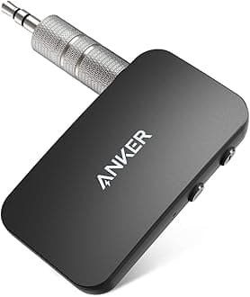 Anker Soundsync Bluetooth Receiver for Music Streaming with Bluetooth 5.0, Dual Device Connection, Handsfree Calls, 12-Hour Battery Life, for Car & Home Stereo - Signal Reception Only