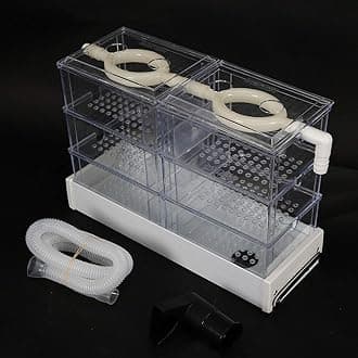 Aquarium Filter Upper Box, 6PCS 360 Degree Loop Transparent Trickle Raindrop Upper Fish Tank Water Boxes Set with Drip Tube