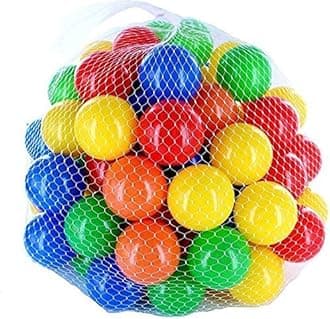 Baby Kids Play Medium Size Soft Plastic Non Toxic Balls for Kids 1 Year Old Girls (50 Balls)