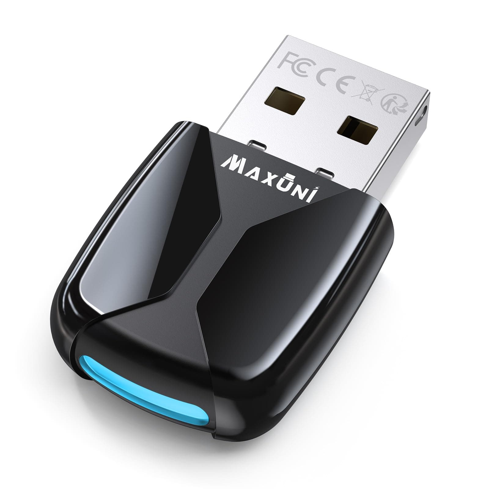 Maxuni Mini Bluetooth 5.4 EDR USB Adapter for PC, Laptop, Headphones, Keyboard, Mouse - Plug and Play, Windows 11/10/8.1