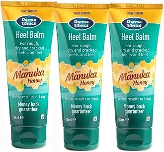 Fast-Acting Manuka Honey Heel Balm | Nourishing Formula for Very Dry and Cracked Heels | Visible Results in Just 1 Day | Suitable for Diabetics | 70 ml x3