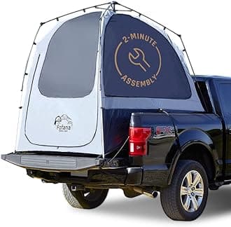 Pop-Up Truck Bed Tent - Mid-Size, 2-Person, Gray - Quick Setup Pop-Up Tent for Camping - Waterproof Sewn-in Floor & Camping Gear Organization - Mesh Windows & Ventilation for Truck Bed Dome