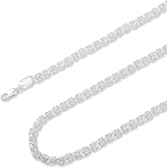 Waitsoul 925 Sterling Silver Rope Chain Lobster Clasp 2.5mm Silver Chain for Men Women Silver Necklace Chain 16-30 Inches