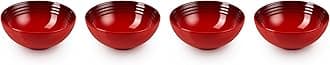 Le Creuset Stoneware Set of 4 Soup Bowls, 22 oz. (6.25") each, Cerise