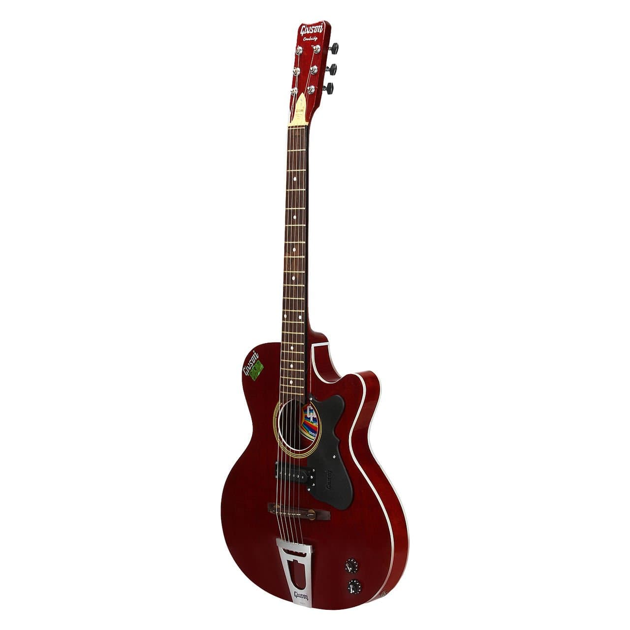 Givson Cambridge CB-WR 6-String Cutaway Right Hand Electro-Acoustic Guitar with Bag (Wine Red)
