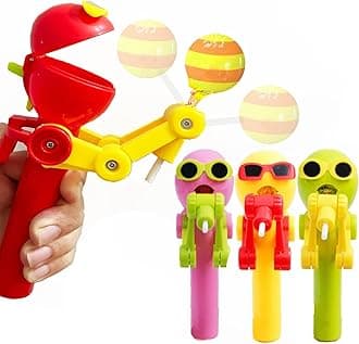 HDLNKAK 4 Pcs Robot Lollipop Holder for Kids, Easter Lollipop Case, Creative Press-to-Store Toy & Fun Gift for Toddlers Over 3 Years Old
